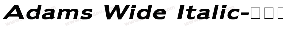 Adams Wide Italic字体转换